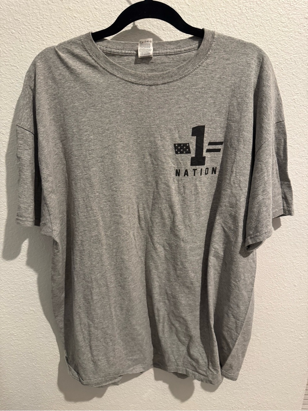 1 Nation Men's Gray Graphic T-Shirt